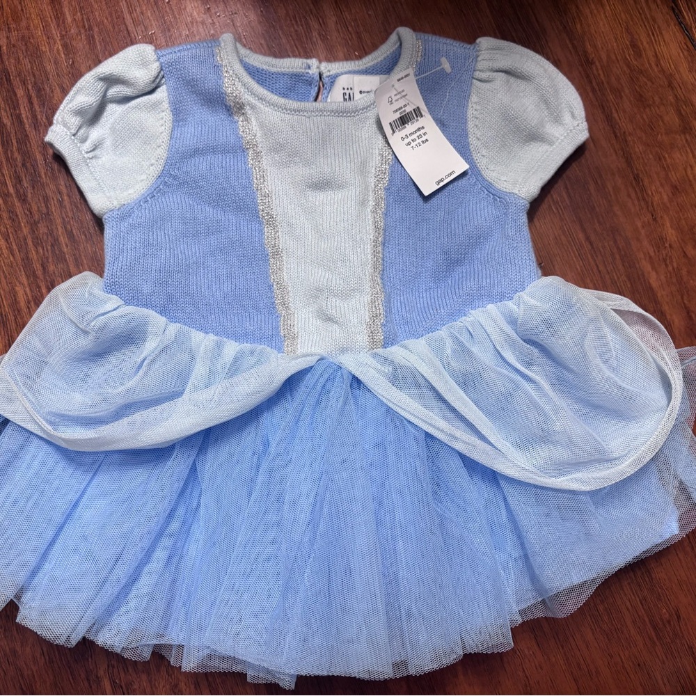 Baby GAP DISNEY Light Blue and Pale Blue Tulle Cinderella Dress